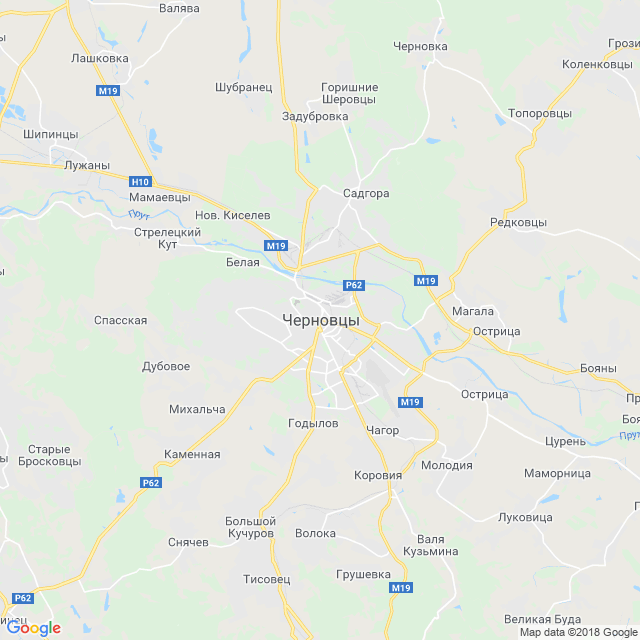 карта Черновцы