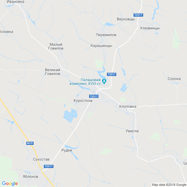 карта Хоростков
