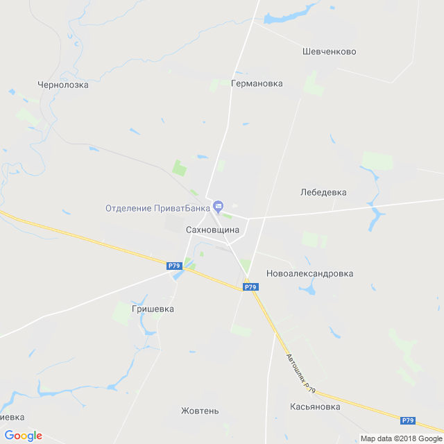 карта Сахновщина