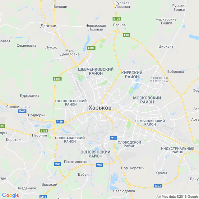 карта Харьков