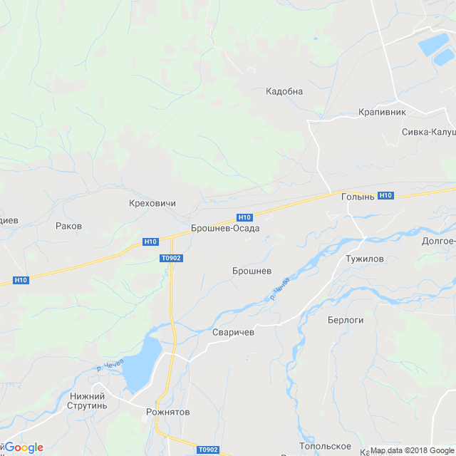 карта Брошнев-Осада