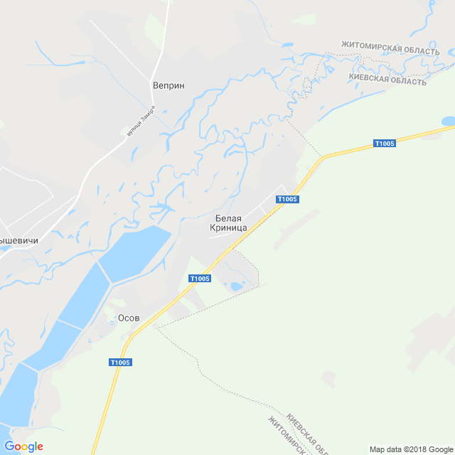 карта Белая Криница