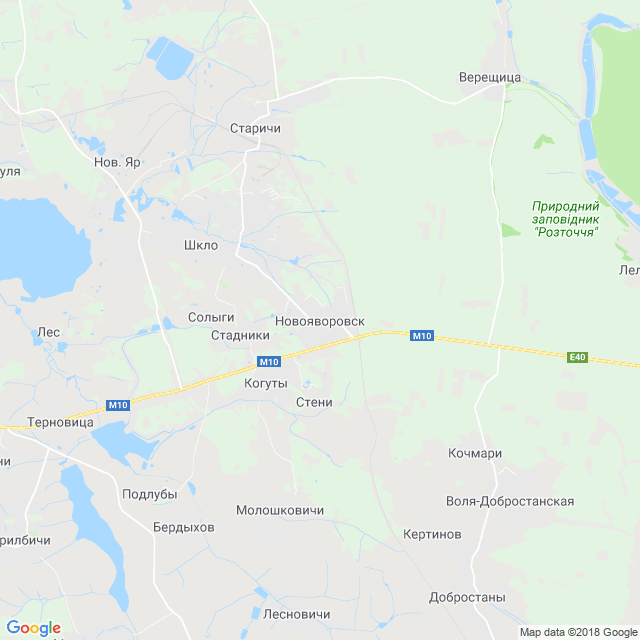карта Новояворовск