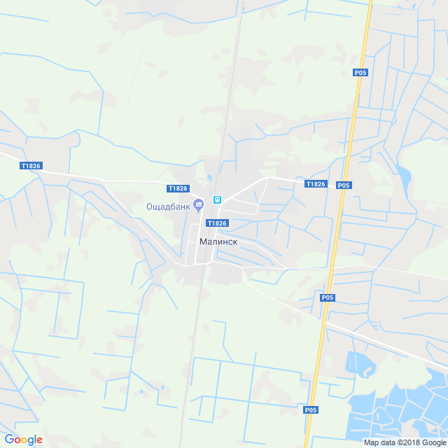 карта Малинск