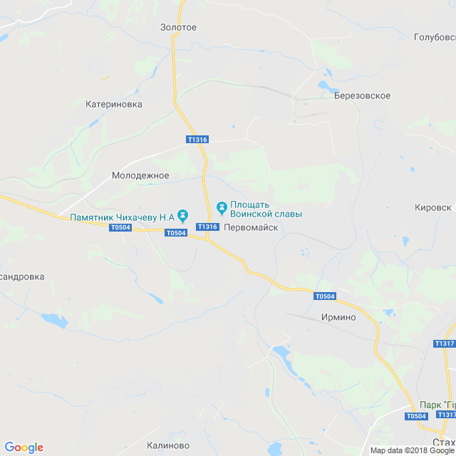 карта Первомайск