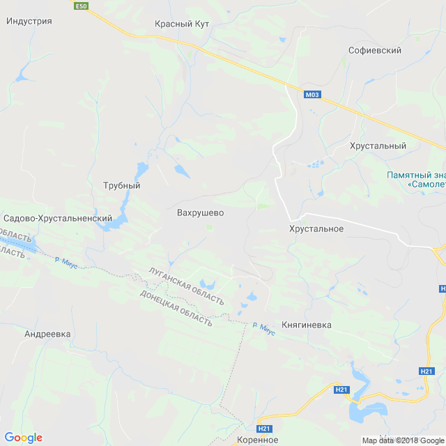 карта Боково-Хрустальное