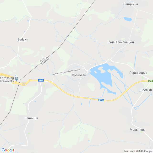 карта Краковец