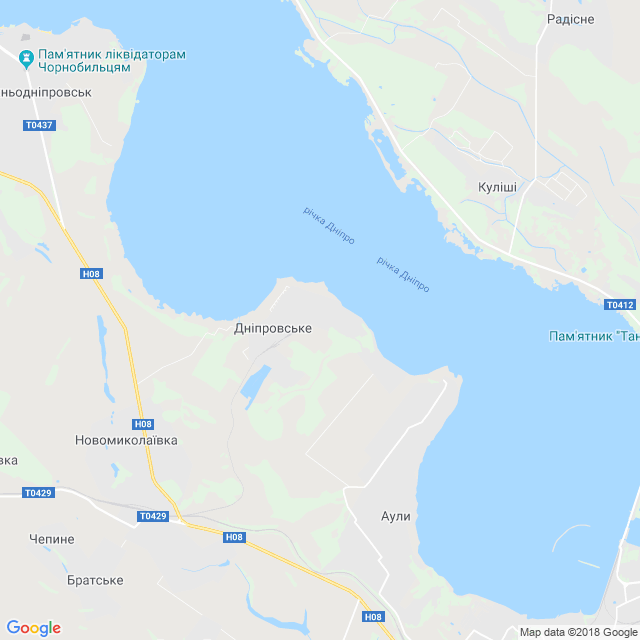карта Дніпровське