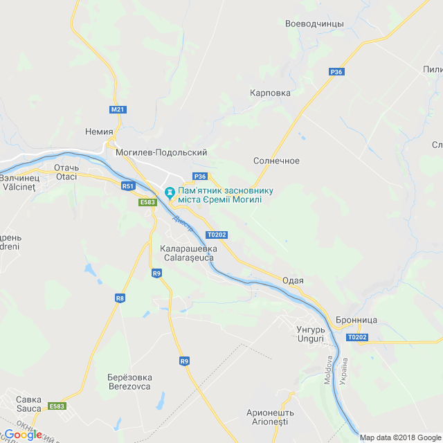 карта Могилёв-Подольский