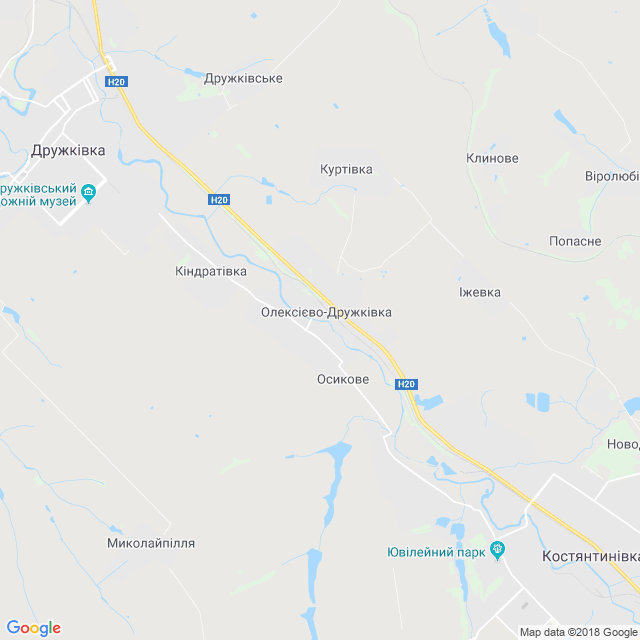 карта Олексієво-Дружківка