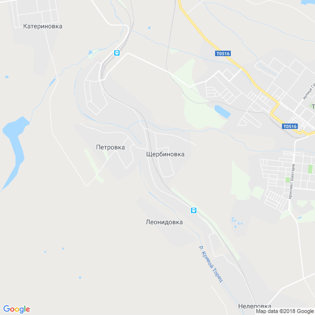 карта Щербиновка