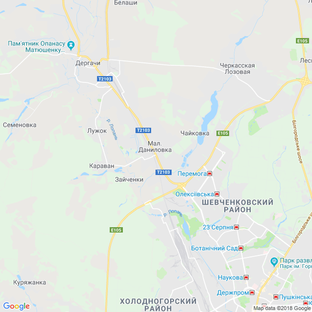карта Малая Даниловка