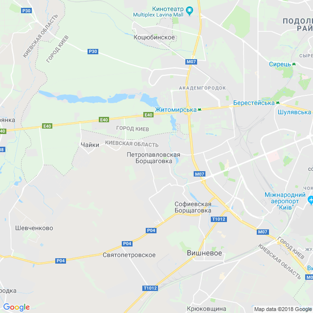 карта Петропавловская Борщаговка