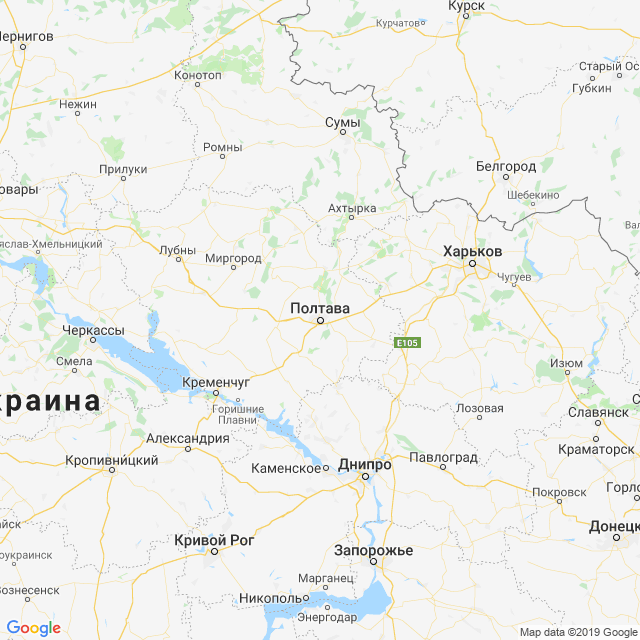 карта Полтавская область