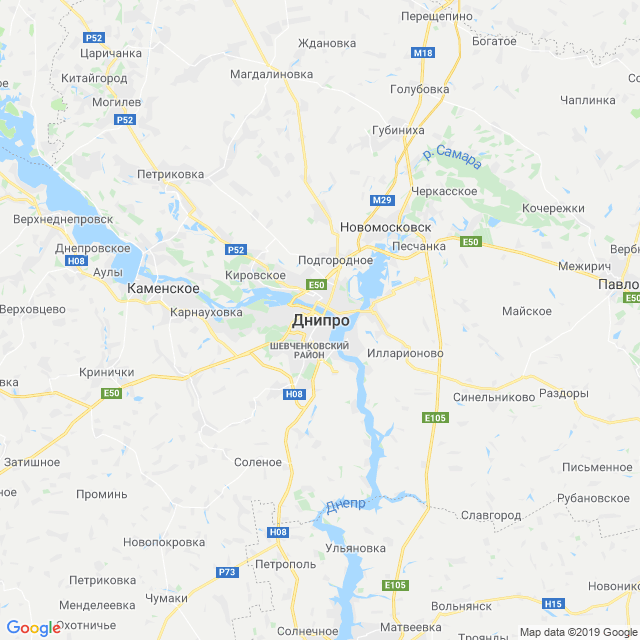 карта Днепровский район
