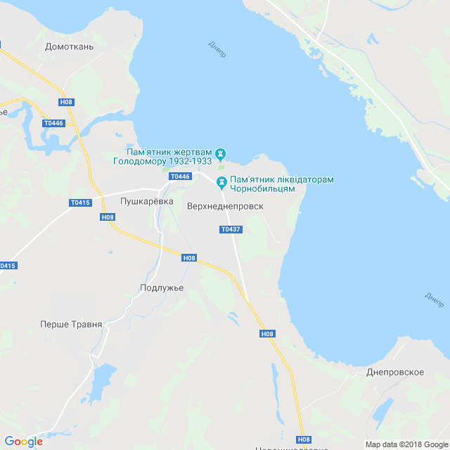 карта Верхнеднепровск