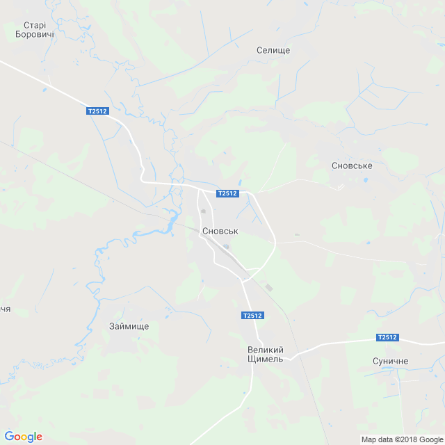 карта Сновськ