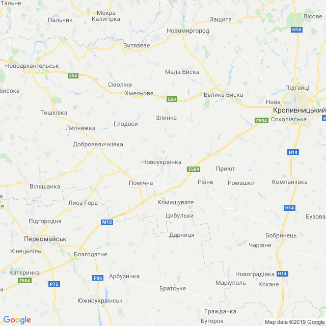 карта Новоукраїнський район
