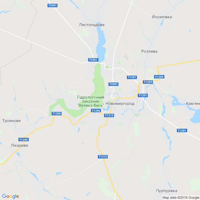 карта Новомиргород