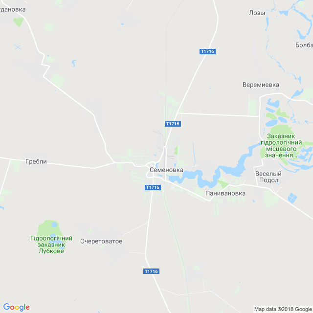карта Семёновка