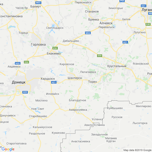 карта Горловский район