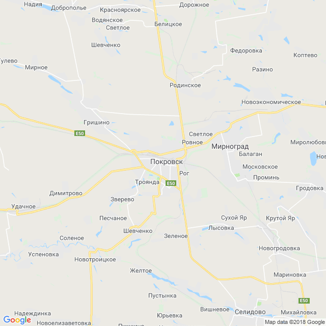 карта Покровск