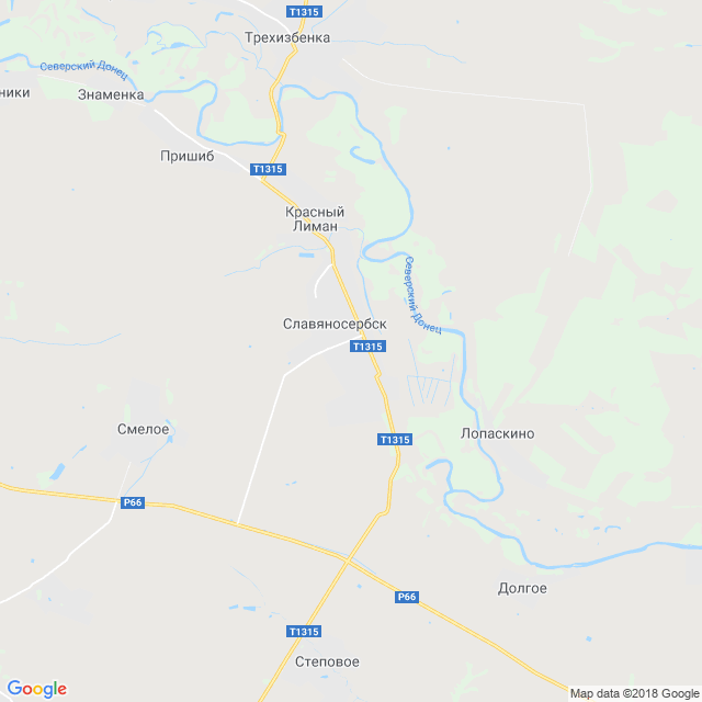 карта Славяносербск