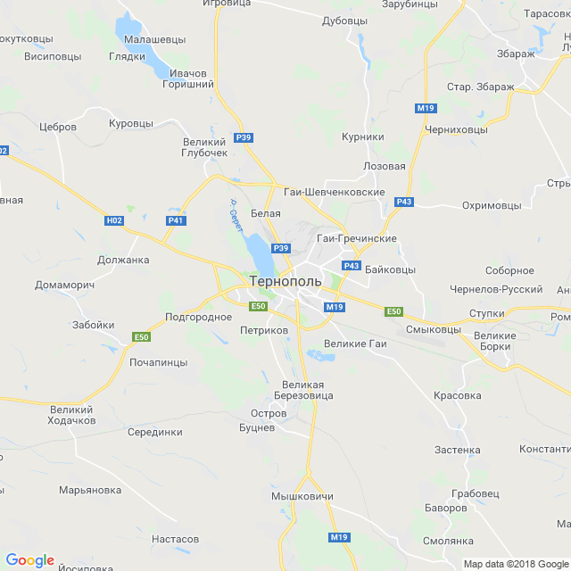 карта Тернополь