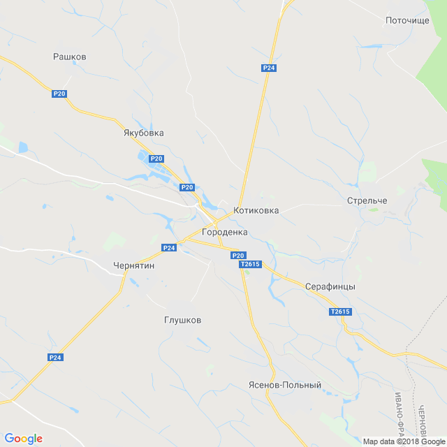 карта Городенка