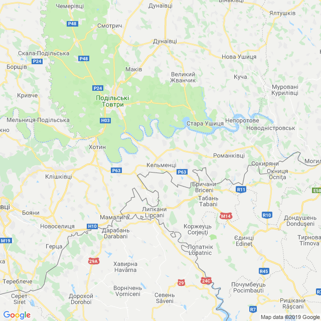 карта Дністровський район