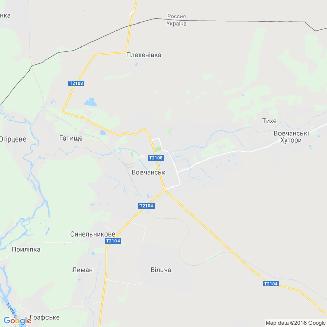 карта Вовчанськ