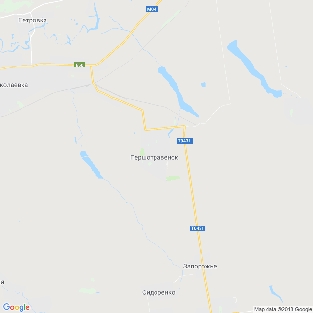 карта Першотравенск