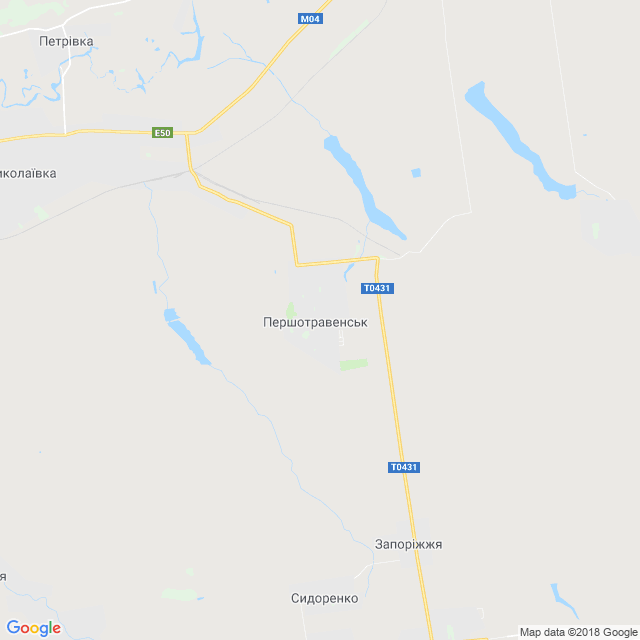 карта Першотравенськ
