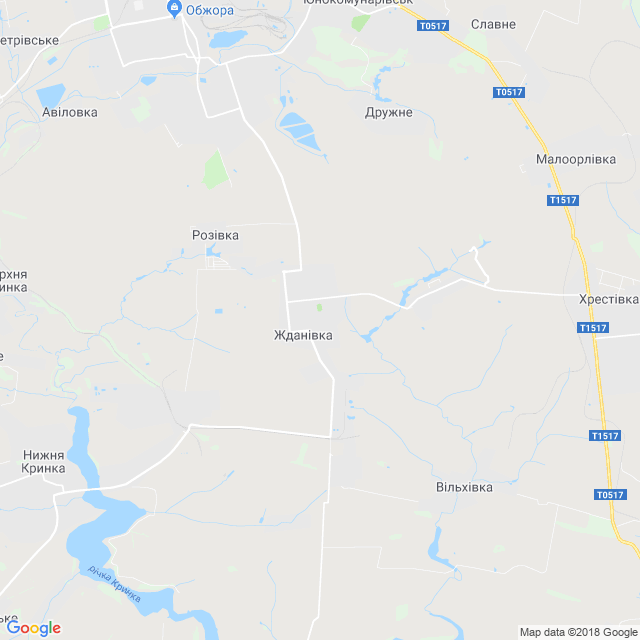 карта Жданівка