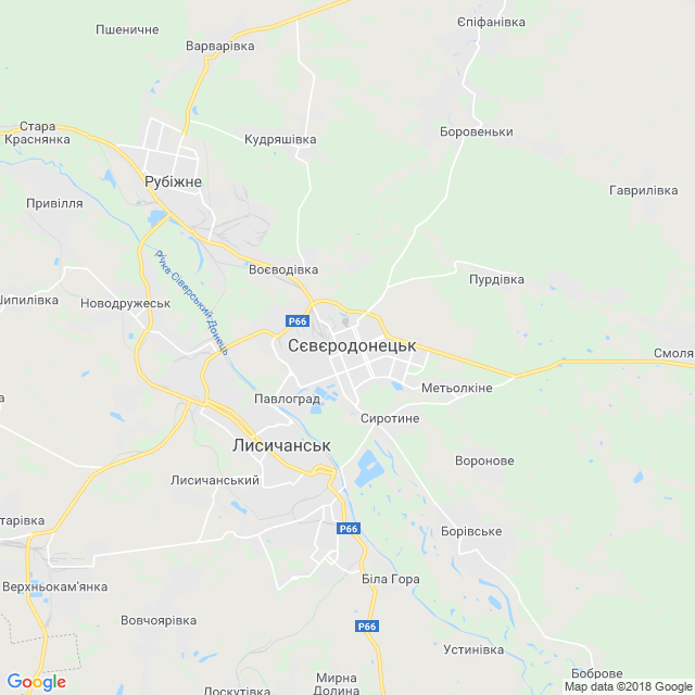 карта Сєвєродонецьк