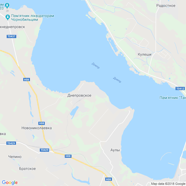 карта Днепровское