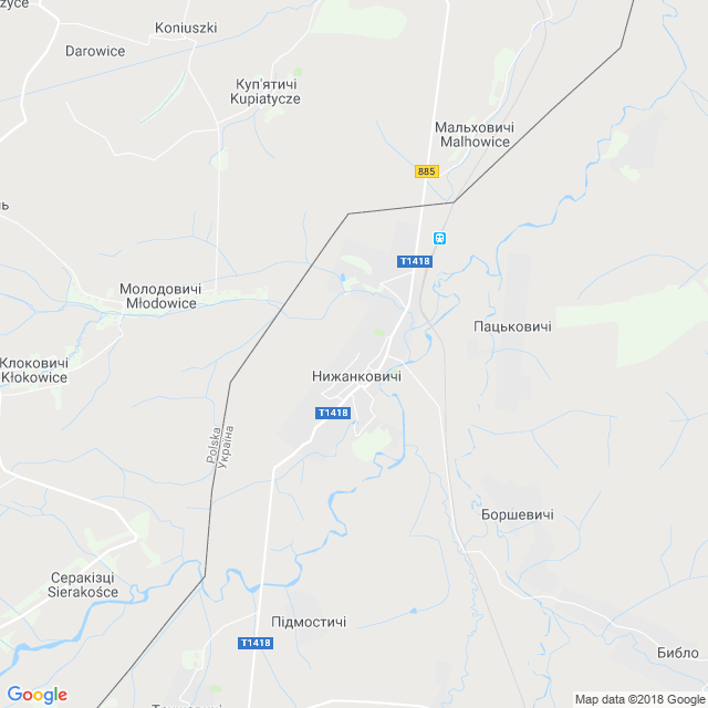 карта Нижанковичі