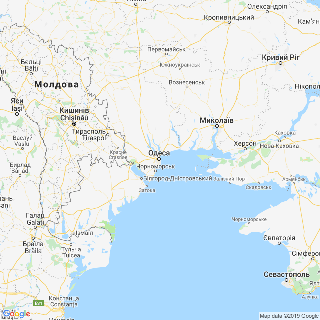 карта Одеська область