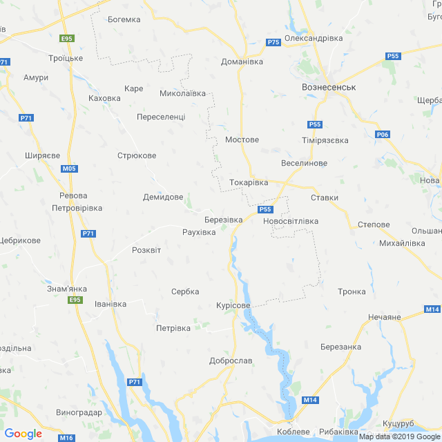 карта Березівський район