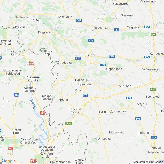 карта Подольский район