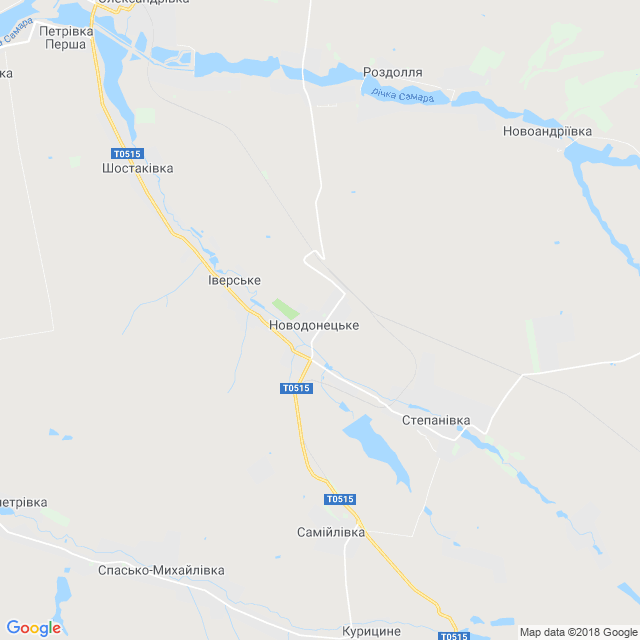 карта Новодонецьке