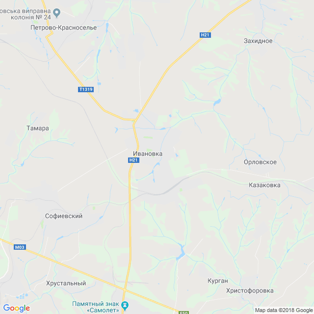 карта Ивановка