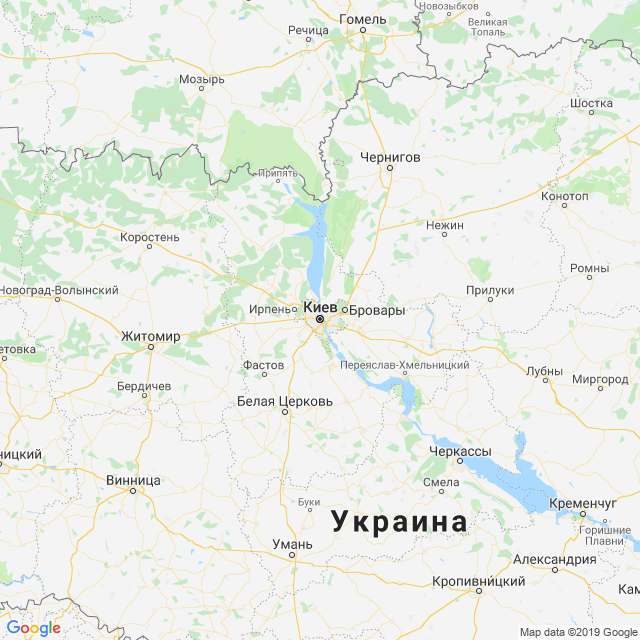 карта Киевская область