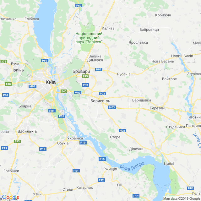 карта Бориспільський район