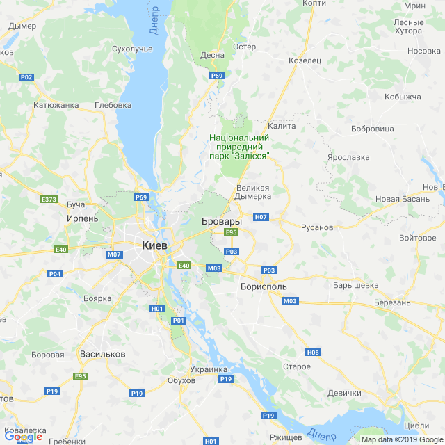 карта Броварский район