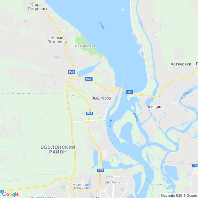 карта Вышгород