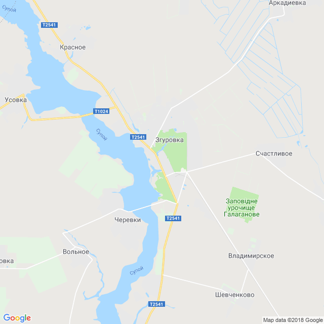 карта Згуровка