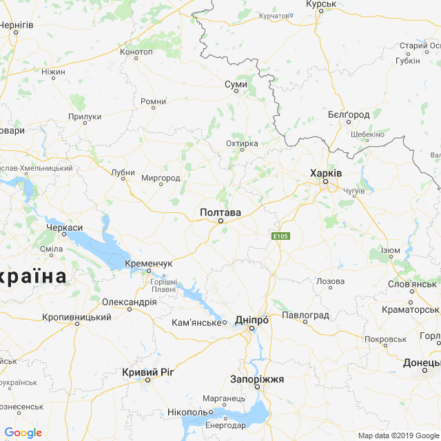 карта Полтавська область