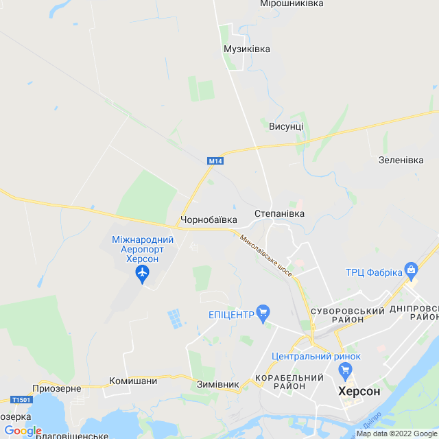 карта Чорнобаївка