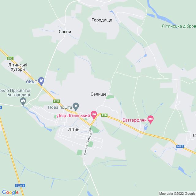 карта Селище